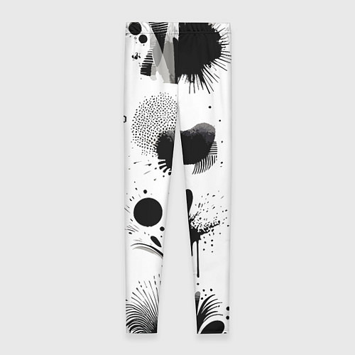Женские легинсы Растительный паттерн и кляксы - Милан / 3D-принт – фото 2
