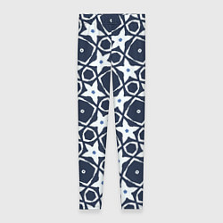 Леггинсы женские Звезды и ромбы на синем, цвет: 3D-принт