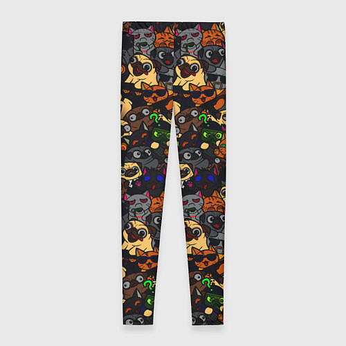 Женские легинсы Paw / 3D-принт – фото 2