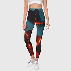 Леггинсы женские Orange glow, цвет: 3D-принт — фото 2