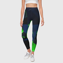 Леггинсы женские Neon tile green, цвет: 3D-принт — фото 2