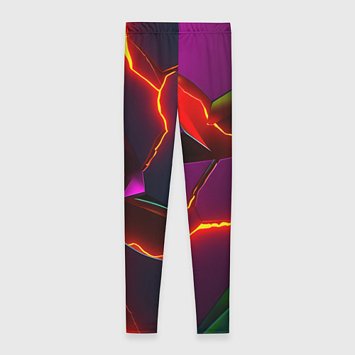 Женские легинсы Fractures multicolored tiles / 3D-принт – фото 2