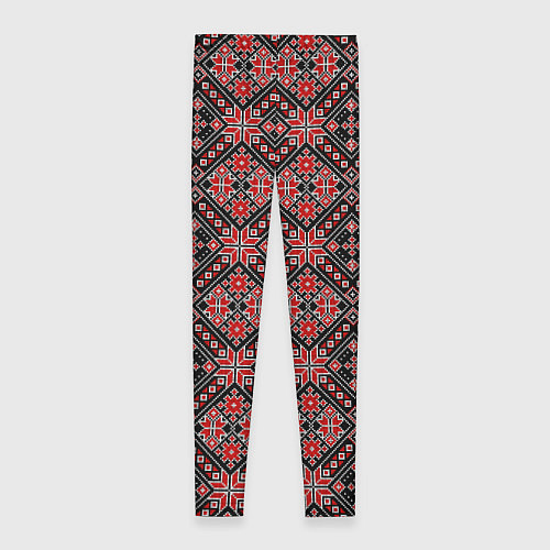 Женские легинсы Славянский стиль - орнамент / 3D-принт – фото 2