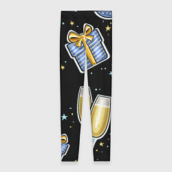 Леггинсы женские Новогодний вайб, цвет: 3D-принт