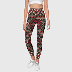 Леггинсы женские Этнический славянский орнамент, цвет: 3D-принт — фото 2