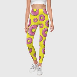 Леггинсы женские Пончики Гомера, цвет: 3D-принт — фото 2