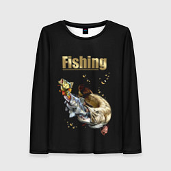 Лонгслив женский Gold Fishing, цвет: 3D-принт