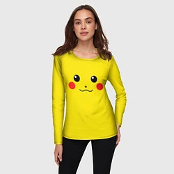 Лонгслив женский Happy Pikachu, цвет: 3D-принт — фото 2