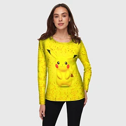 Лонгслив женский Pikachu, цвет: 3D-принт — фото 2