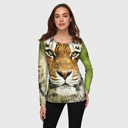 Лонгслив женский Амурский тигр, цвет: 3D-принт — фото 2