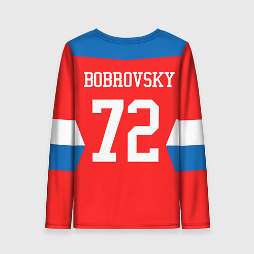 Женский лонгслив Сборная РФ: #72 BOBROVSKY / 3D-принт – фото 2