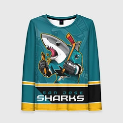 Лонгслив женский San Jose Sharks, цвет: 3D-принт