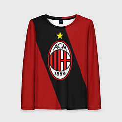 Лонгслив женский Milan FC: Red Collection, цвет: 3D-принт