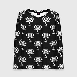 Женский лонгслив Undertale Flowey (узор)