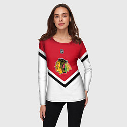 Лонгслив женский NHL: Chicago Blackhawks, цвет: 3D-принт — фото 2