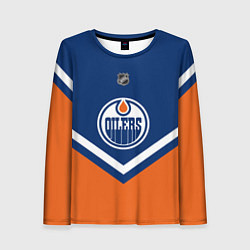 Лонгслив женский NHL: Edmonton Oilers, цвет: 3D-принт