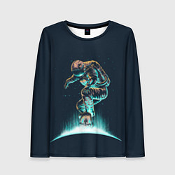 Женский лонгслив Планетарный скейтбординг