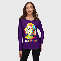 Лонгслив женский Marilyn Monroe, цвет: 3D-принт — фото 2