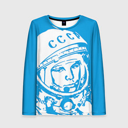 Лонгслив женский Гагарин: CCCP, цвет: 3D-принт