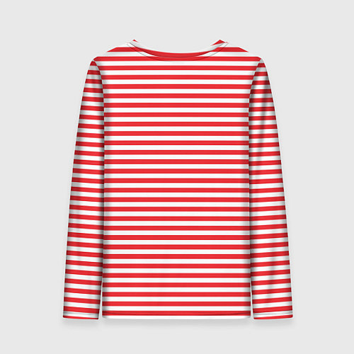 Женский лонгслив Тельняшка ВВ и герб РФ / 3D-принт – фото 2