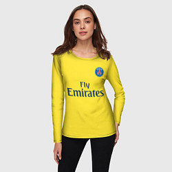 Лонгслив женский PSG FC: Yellow, цвет: 3D-принт — фото 2