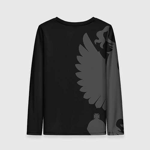 Женский лонгслив Russia - Black collection / 3D-принт – фото 2