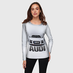 Лонгслив женский Audi серебро, цвет: 3D-принт — фото 2