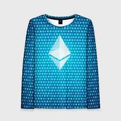 Лонгслив женский Blue Ethereum, цвет: 3D-принт