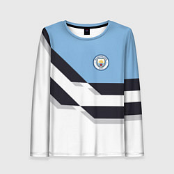 Лонгслив женский Manchester City FC: White style, цвет: 3D-принт