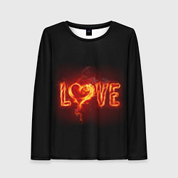 Лонгслив женский Love & Flame, цвет: 3D-принт