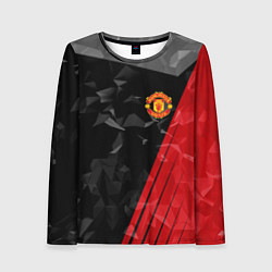 Лонгслив женский FC Manchester United: Abstract, цвет: 3D-принт