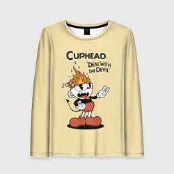 Женский лонгслив Cuphead: Flame Mugman