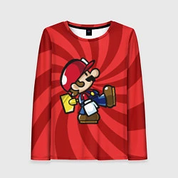 Лонгслив женский Super Mario: Red Illusion, цвет: 3D-принт