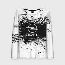 Лонгслив женский Opel: Black Spray, цвет: 3D-принт