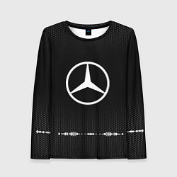 Лонгслив женский Mercedes: Black Abstract, цвет: 3D-принт