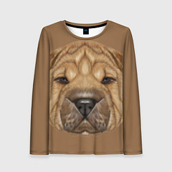 Лонгслив женский Sharpei, цвет: 3D-принт
