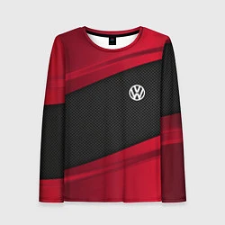 Лонгслив женский Volkswagen: Red Sport, цвет: 3D-принт