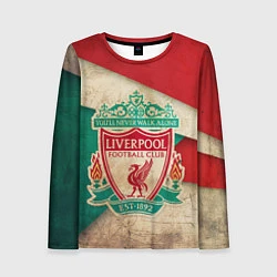 Лонгслив женский FC Liverpool: Old Style, цвет: 3D-принт