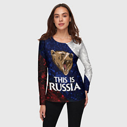 Лонгслив женский Russia: Roaring Bear, цвет: 3D-принт — фото 2