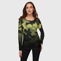 Лонгслив женский Camouflage Green, цвет: 3D-принт — фото 2