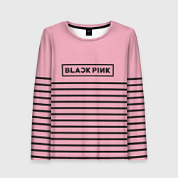 Женский лонгслив Black Pink: Black Stripes