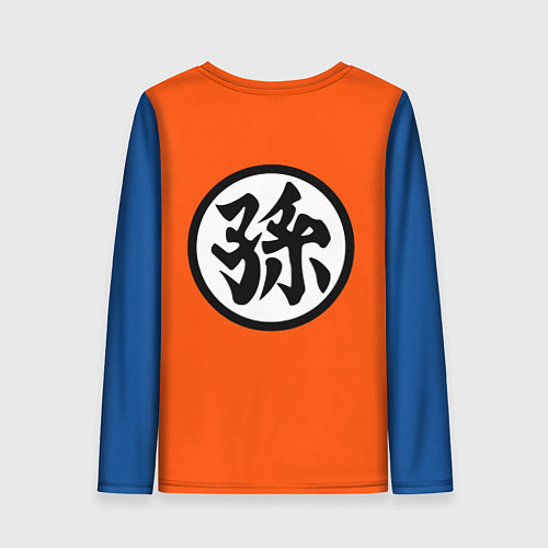 Женский лонгслив DBZ: Goku Kanji Emblem / 3D-принт – фото 2