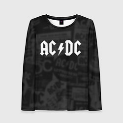 Лонгслив женский AC/DC: Black Rock, цвет: 3D-принт
