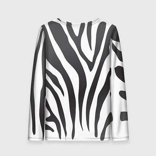 Женский лонгслив Африканская зебра / 3D-принт – фото 2