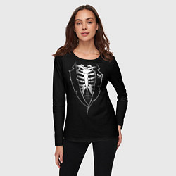 Лонгслив женский Хэллоуинский скелет, цвет: 3D-принт — фото 2