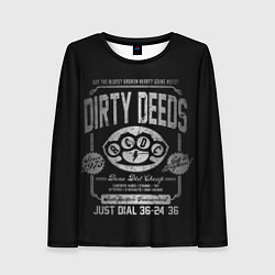 Лонгслив женский AC/DC: Dirty Deeds, цвет: 3D-принт