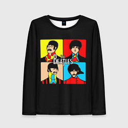 Женский лонгслив The Beatles: Pop Art