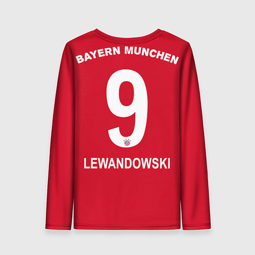 Женский лонгслив FC Bayern: Lewandowski Home 19-20 / 3D-принт – фото 2