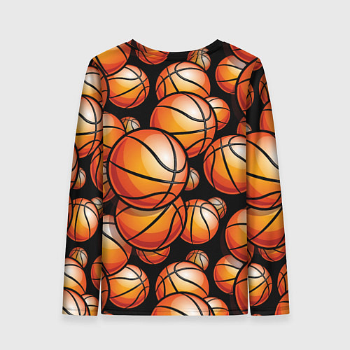 Женский лонгслив Баскетбольные яркие мячи / 3D-принт – фото 2