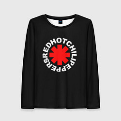 Женский лонгслив Red Hot chili peppers logo on black